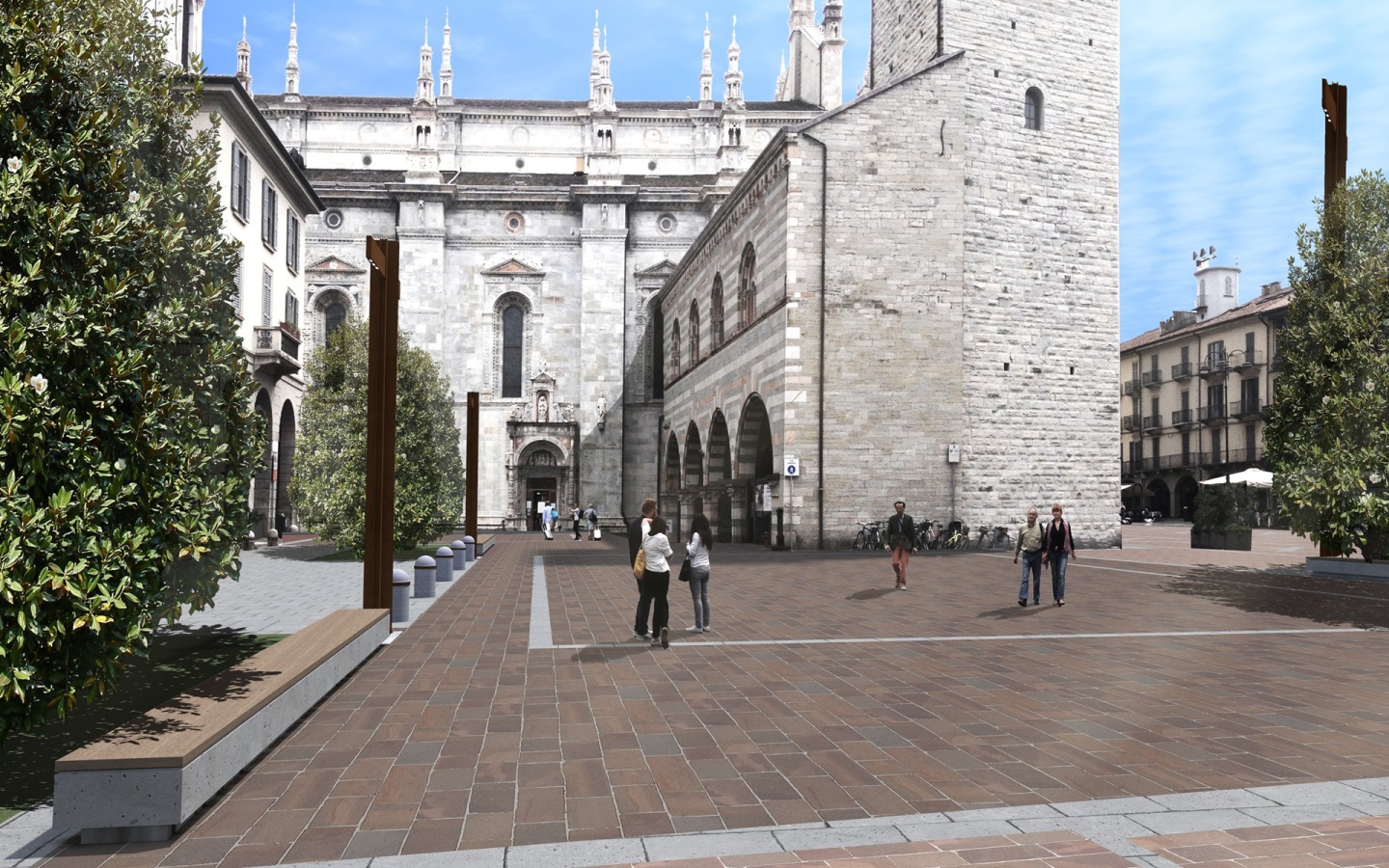 Como, Grimoldi and Roma squares